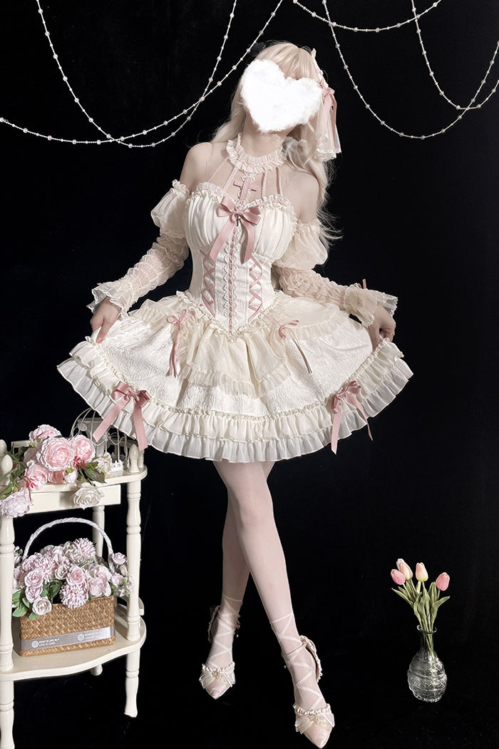 Alice Girl - Cross Maiden - Gothic Lolita Cuffs Puff Arm Sleeves