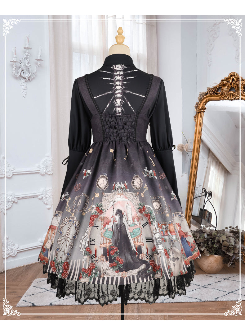 YingLuoFu - Black Fairytale - Gothic Twins Lolita JSK 4064:17485