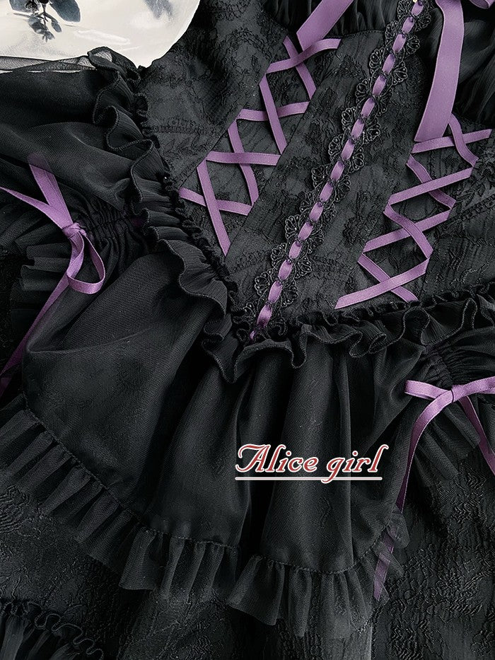 Alice Girl~Cross Maiden~Gothic Lolita Dress Ballet Halterneck Lolita JSK Dress 104:66879