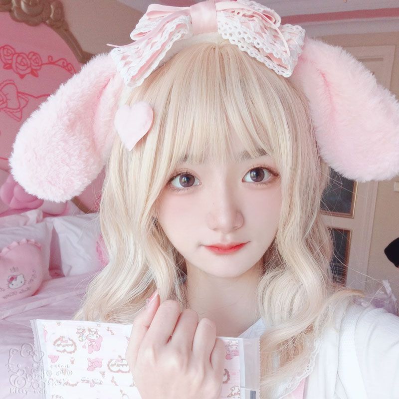 Kawaii Lolita Cinnamoroll Plush Handmade Hairband light pink cinnamoroll hairband