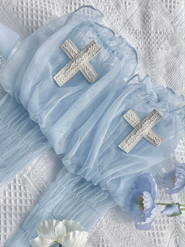 Alice Girl - Cross Maiden - Gothic Lolita Cuffs Puff Arm Sleeves