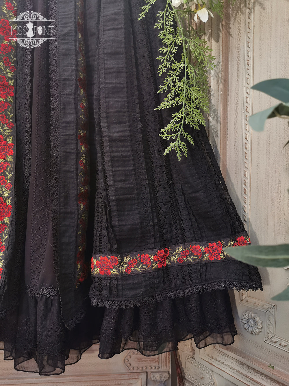 Miss Point~The Sally Gardens~Fish Bone High Waist Lolita Skirt 8492:91152