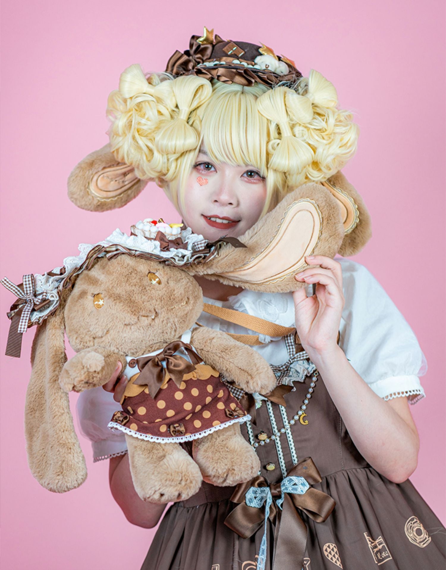 LovelyLota - KOKO Chocolate Rabbit - Furry Bunny Lolita Bag
