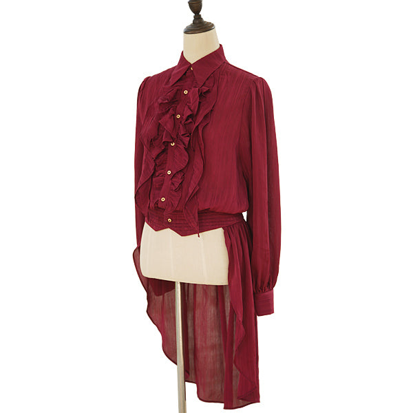 Immortal Thorn - Immortal Moon Night Song - Ouji Lolita Swallow-tailed Blouse (L M S XL) 4392:12151