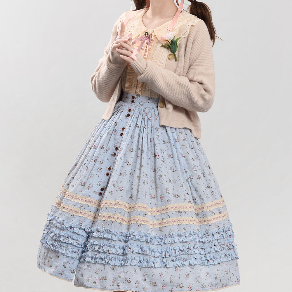 Miss Point - Flowers with Alice - Vintage Lolita Winter Fall Knitted Sweater Coat
