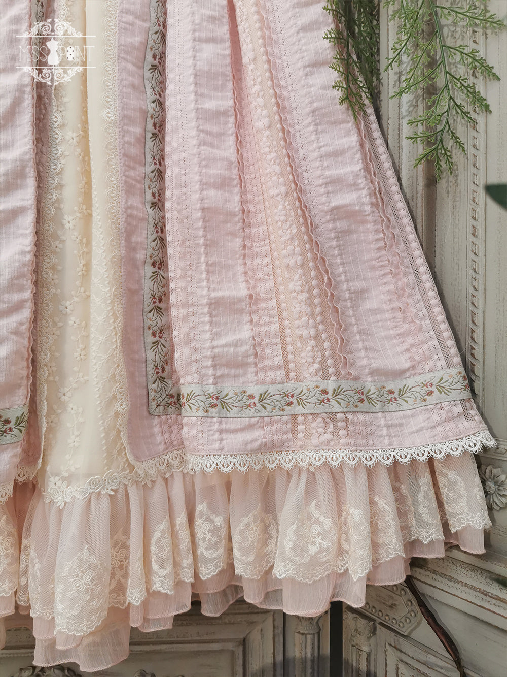 Miss Point~The Sally Gardens~Fish Bone High Waist Lolita Skirt 8492:91138