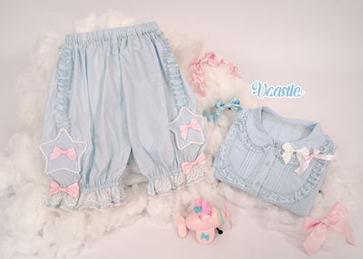 (Buyforme)Vcastle~Star Jar~Cute Lolita Pumpkin Bloomers S light blue short version  
