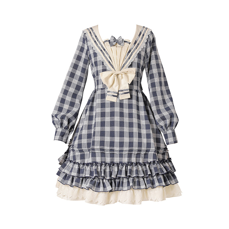 Tartan Sailor Lolita OP Dress