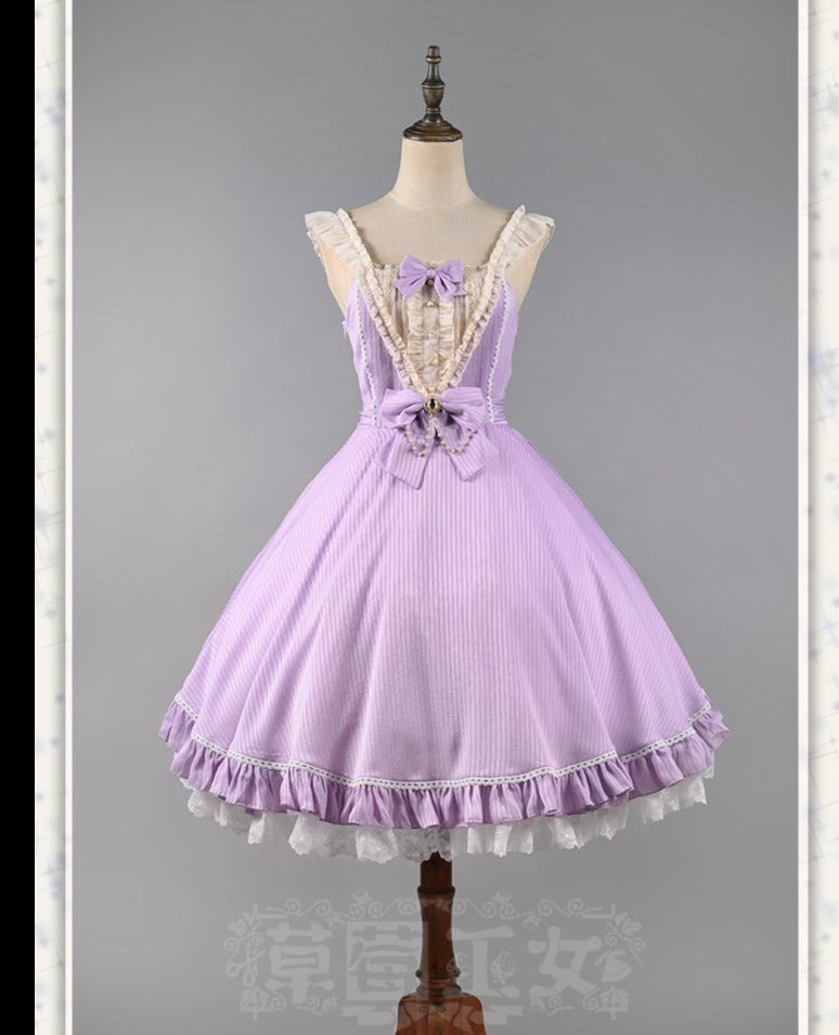 Strawberry Witch - Midsummer Star - Silver Foil Printing Lolita OP Dress