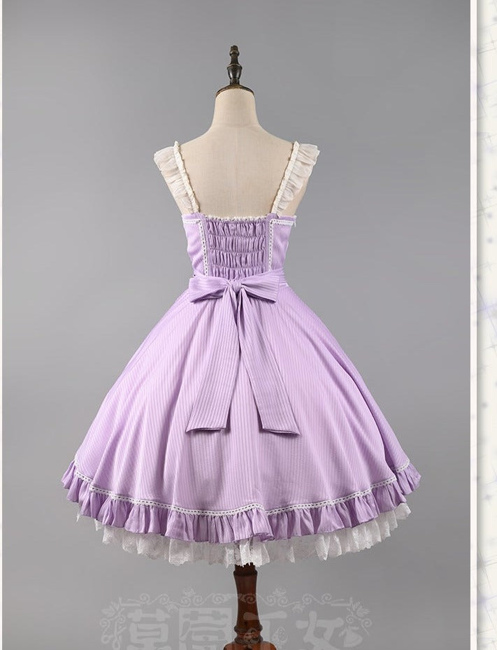 Strawberry Witch - Midsummer Star - Silver Foil Printing Lolita OP Dress