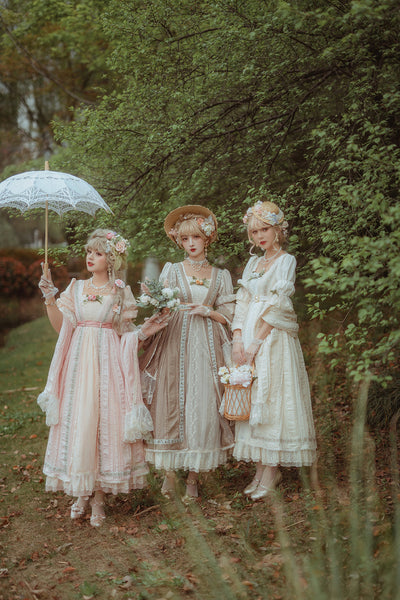 Miss Point~The Sally Gardens~Elegant Lolita Lotus Sleeves OP Dress   