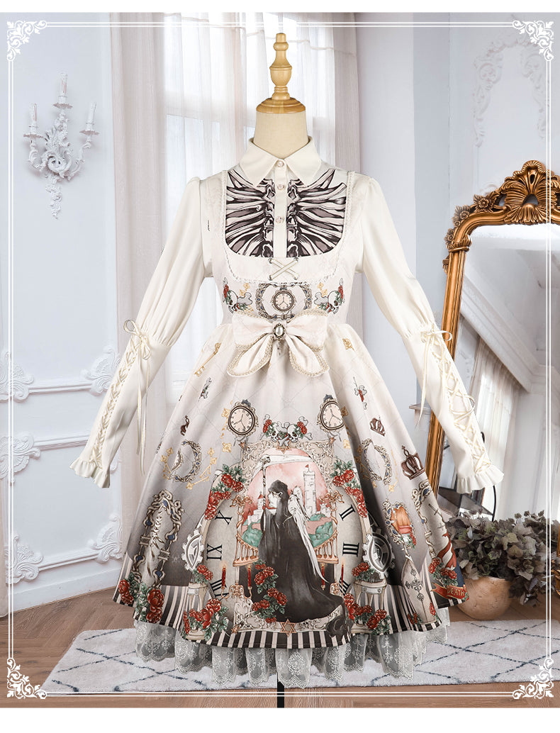 YingLuoFu - Black Fairytale - Gothic Twins Lolita JSK