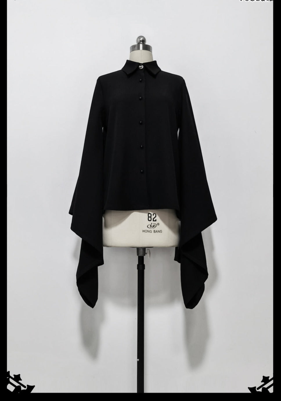 Princess Chronicles - Pomegranate Note - Han Lolita Wide Sleeves Ouji Blouse S Black