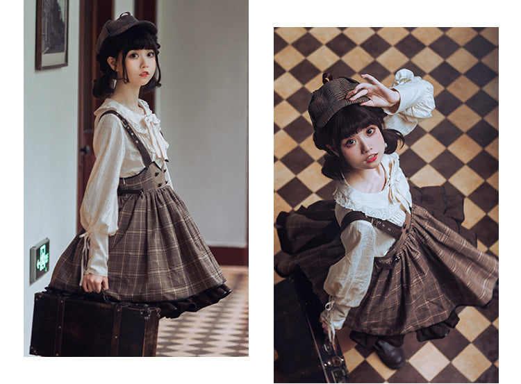 Honey Machine - Little Detective - Gothic Punk Lolita Salopette