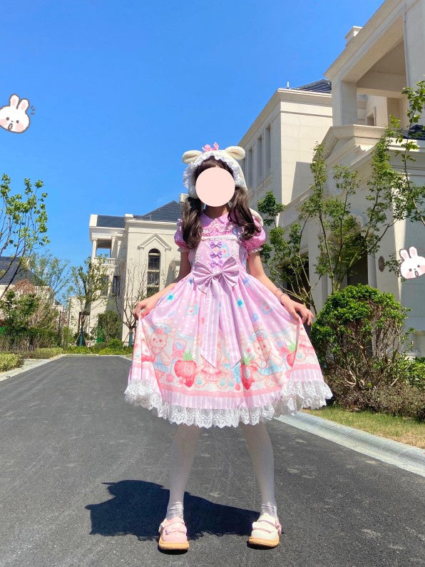 Night Never Sleeps - Kawaii Lolita Printed JSK Dress