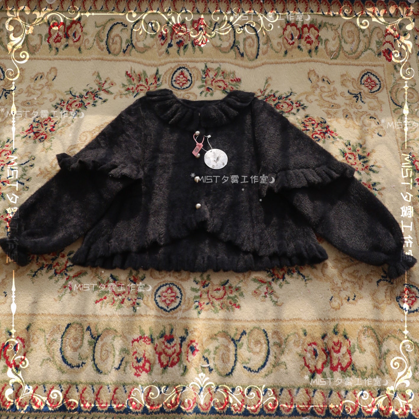 MIST~Small Ointment~Sweet Lolita Thick Sweater Coat Puff Sleeve 9900:113802