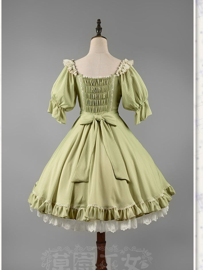 Strawberry Witch - Midsummer Star - Silver Foil Printing Lolita OP Dress