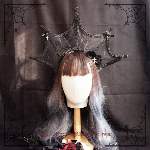Fox Cherry - Gothic Flowers Hand Bone Cross Headdress