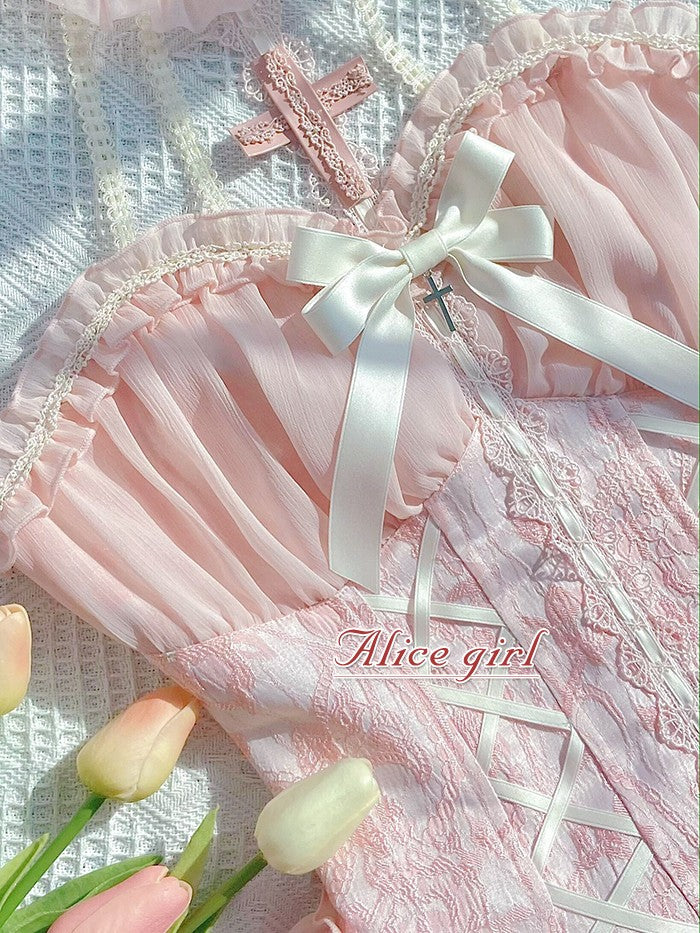 Alice Girl - Cross Maiden - Gothic Lolita Dress, Ballet Halterneck Lolita JSK