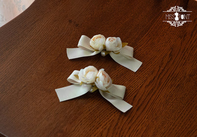 Miss Point - Elegant Lolita Head Accessory ivory clip*2