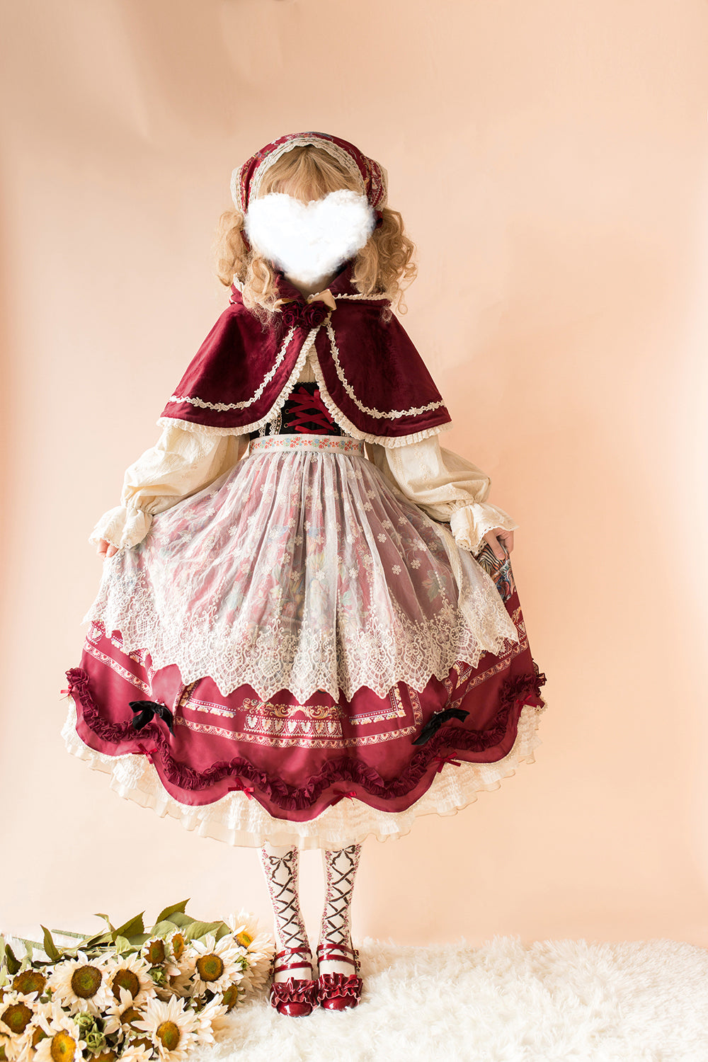 Miss Point~Praise of Abundance~Bavarian Style Lolita Velvet Hooded Cape 3694:22523