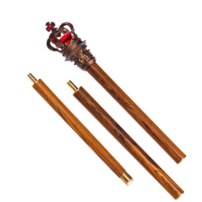 Youpairui - Lolita Cane And Crown Accessory bronze and gold sandalwood