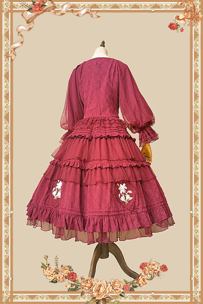 Infanta~Melaleuca Lily~Embroidery Country Lolita Blouse and Skirt 5872:1741