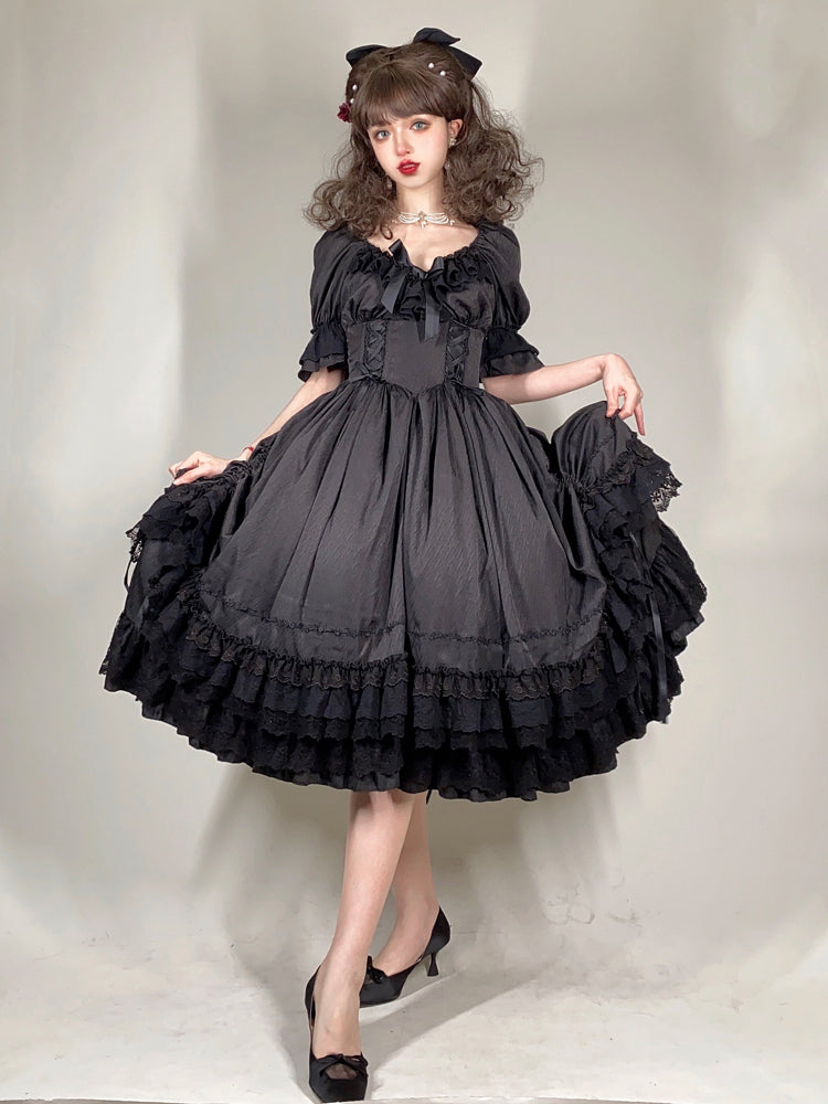 Sweet Wood - CLA Vintage French Lolita OP Dress 3802:20865