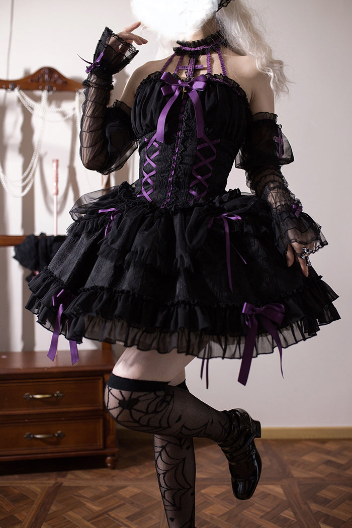 Alice Girl - Cross Maiden - Gothic Lolita Dress, Ballet Halterneck Lolita JSK