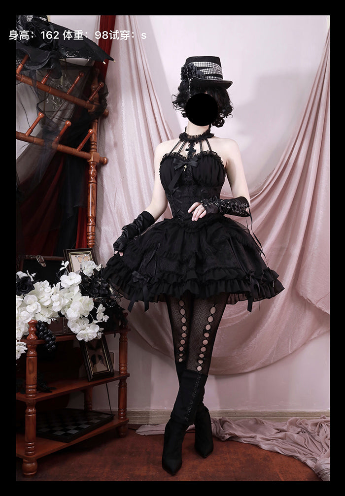 Alice Girl - Cross Maiden - Gothic Lolita Dress, Ballet Halterneck Lolita JSK 104:66893