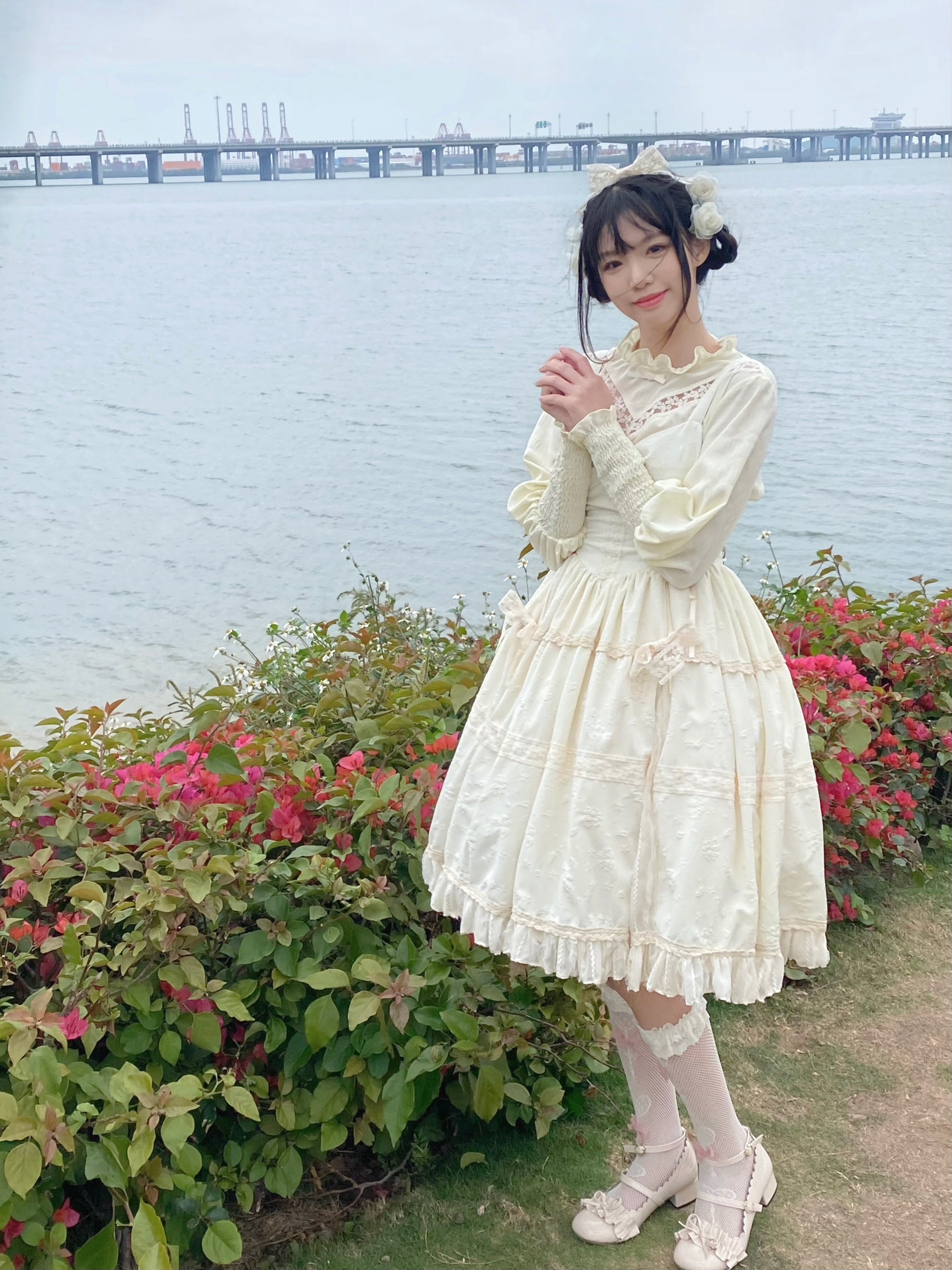 (Buyforme)White Tea Story~Elegant Black and White Lolita JSK and Blouse 13994:174826