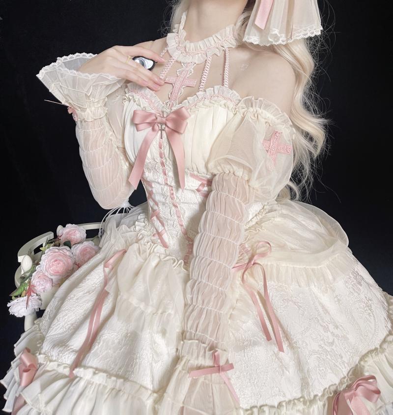 Alice Girl~Cross Maiden~Gothic Lolita Dress Ballet Halterneck Lolita JSK Dress 104:66825