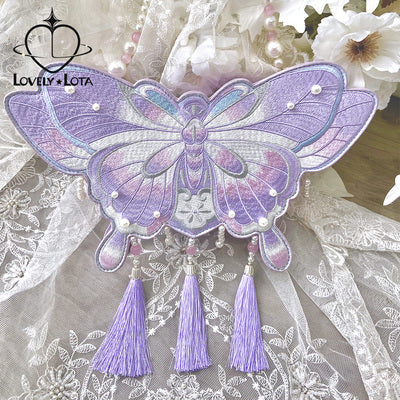 LovelyLota - Butterfly - Chinese Qi Lolita Butterfly Bag purple