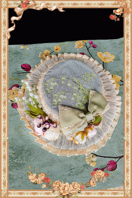 Infanta~Melaleuca Lily~Embroidery Country Lolita Blouse and Skirt M lily of the valley embroidered hat (L M XL) 5872:1743