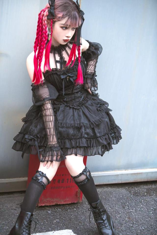 Alice Girl - Cross Maiden - Gothic Lolita Dress, Ballet Halterneck Lolita JSK 104:66883