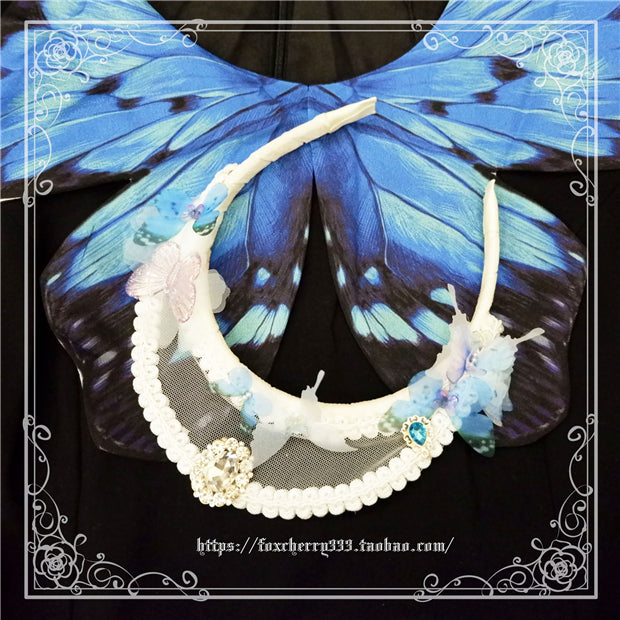 Fox Cherry - Gothic Lolita Butterfly Vintage Gauze Headdress