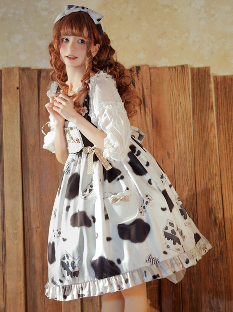 Eieyomi- Sweet Milk Candy - Kawaii Lolita JSK One Size milk candy JSK