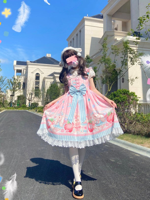 Night Never Sleeps - Kawaii Lolita Printed JSK Dress