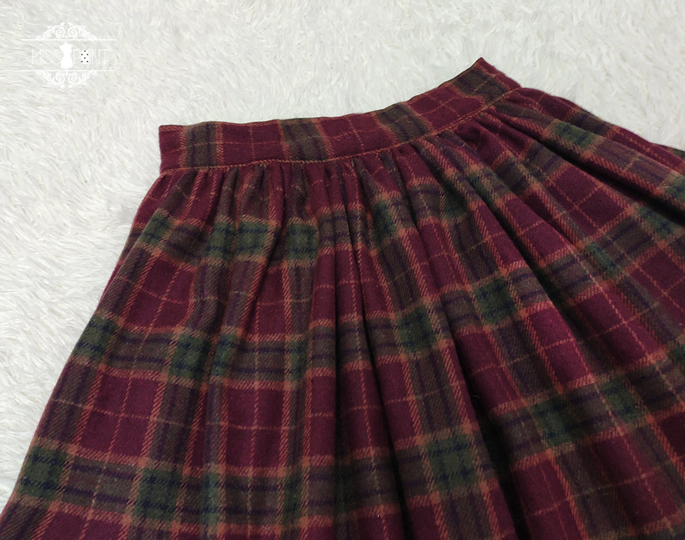 Miss Point~Christmas Preppy Style Velvet Lolita SK Vest Set 3690:22679