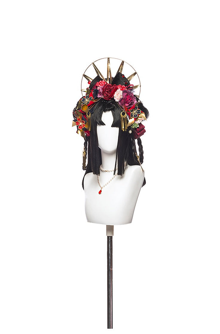 Youruipai - Japanese Wa Lolita Tea Party Red Dress (L M S) 2370:38053