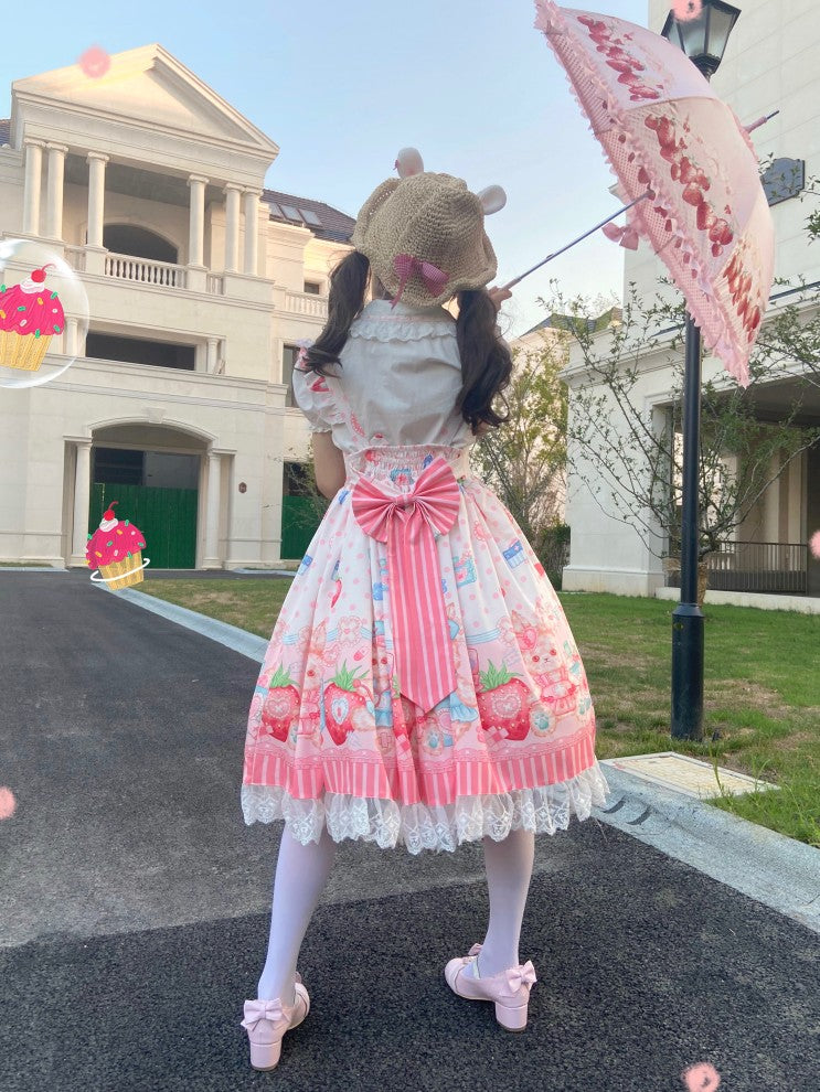 Night Never Sleeps - Kawaii Lolita Printed JSK Dress