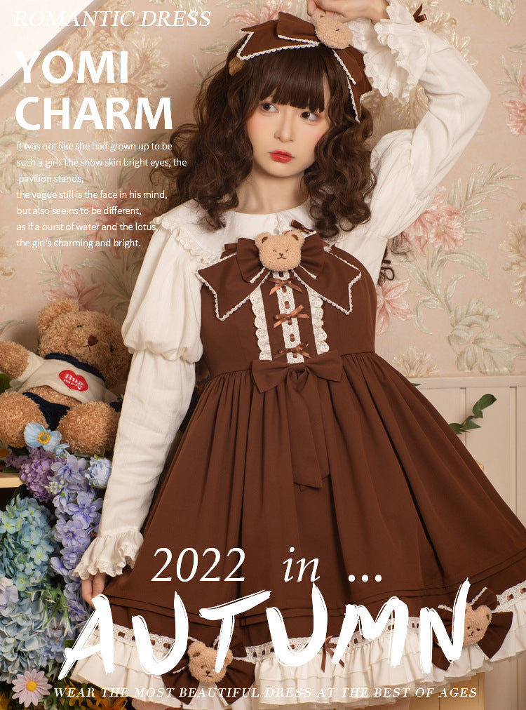 Eieyomi - Mousse Bear Kawaii Princess Jumper Dress