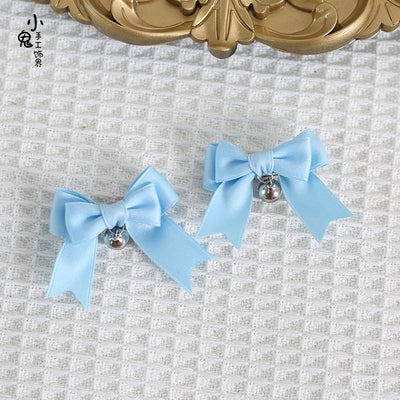 Xiaogui - Sweet Japan Fashion Lolita Bell Bow Clip light blue