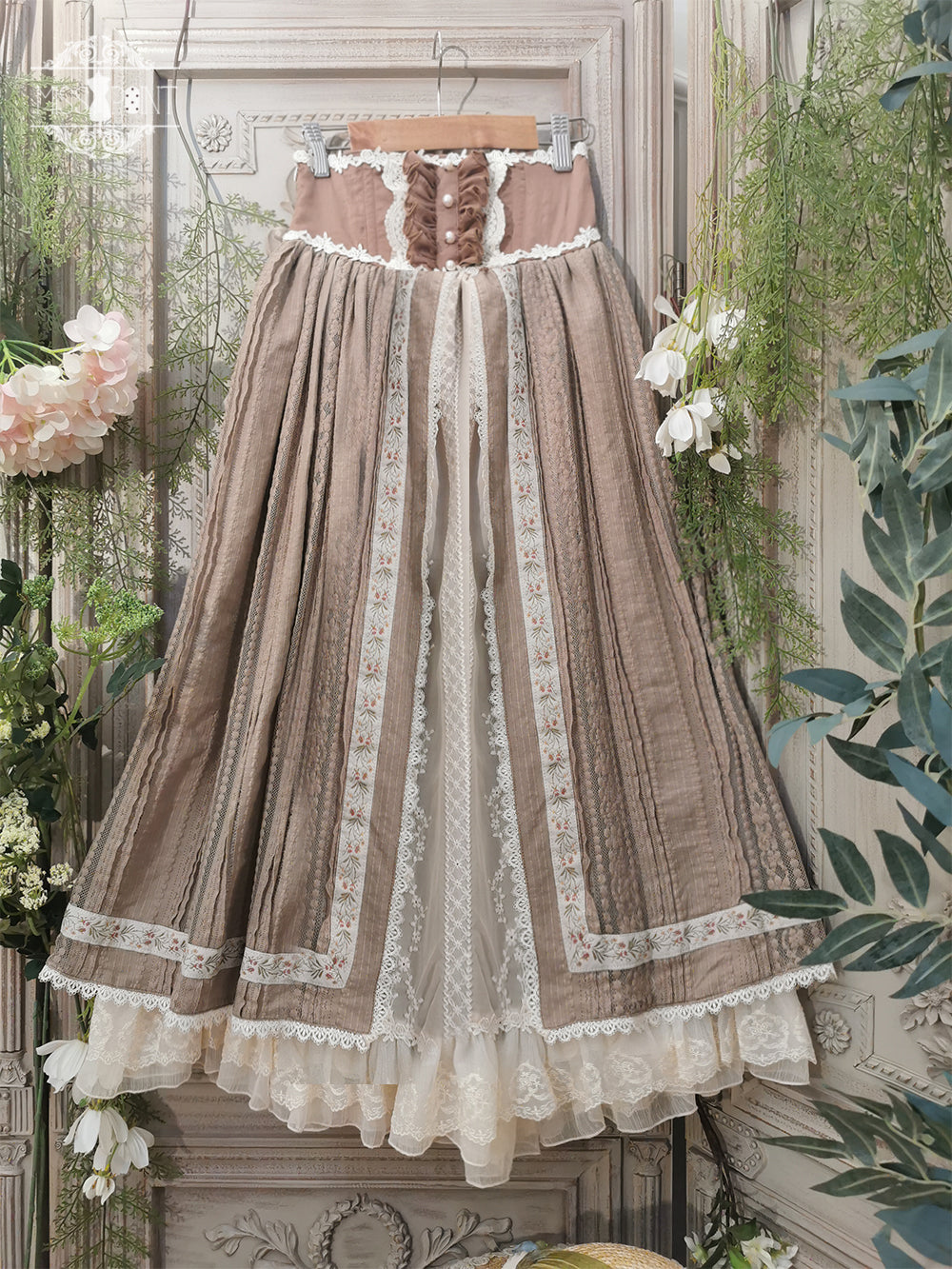 Miss Point~The Sally Gardens~Fish Bone High Waist Lolita Skirt (2XL L M S XL) 8492:91144