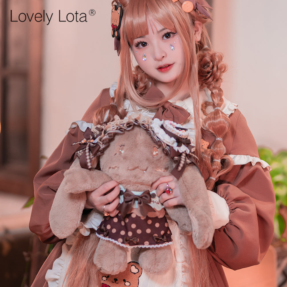 LovelyLota - KOKO Chocolate Rabbit - Furry Bunny Lolita Bag