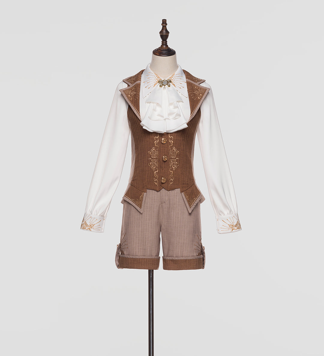 Youpairui - Sheffield - British Military Ouji Lolita Long Coat Full Set S male shorts suit B