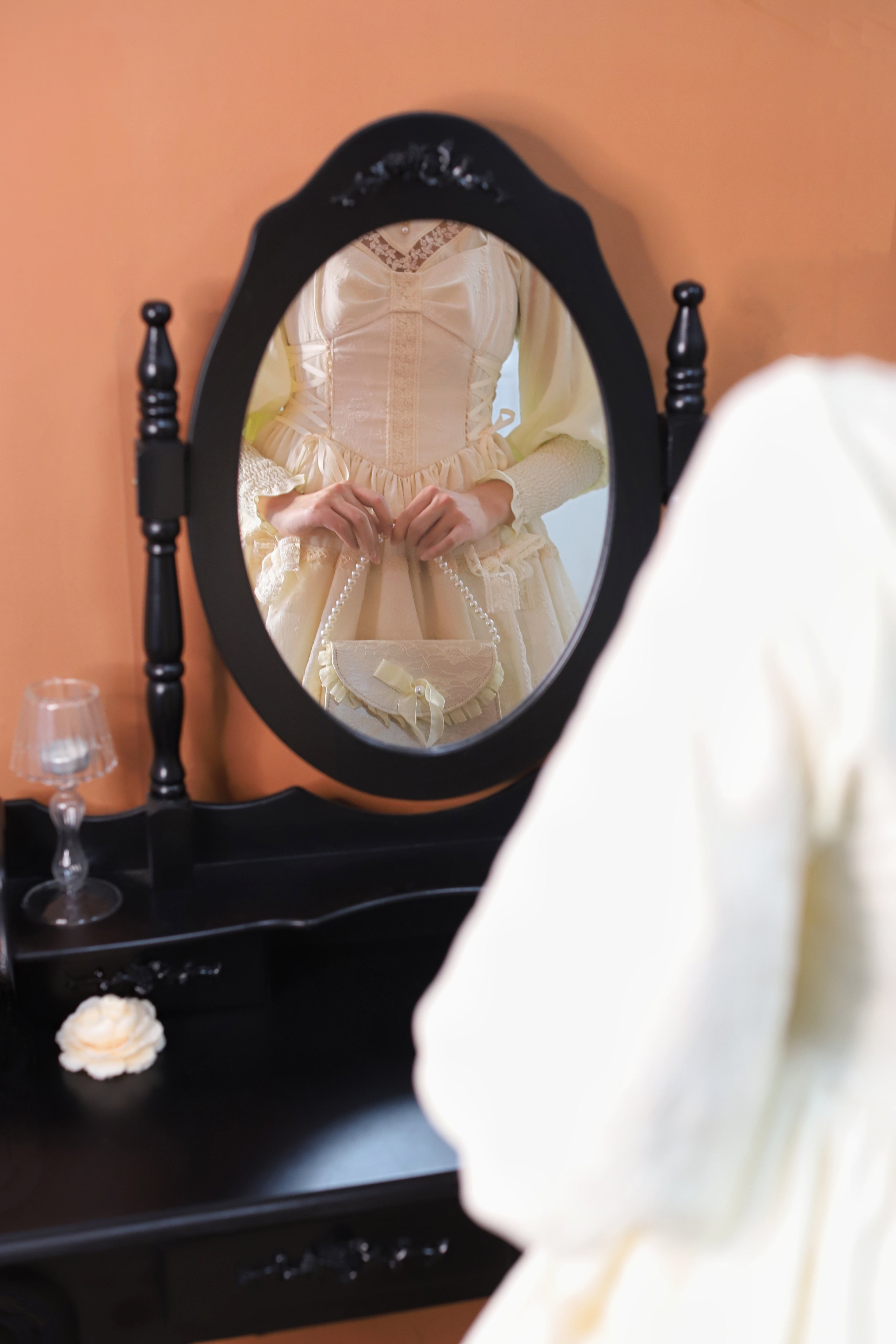 White Tea Story - Elegant Black and White Lolita JSK and Blouse