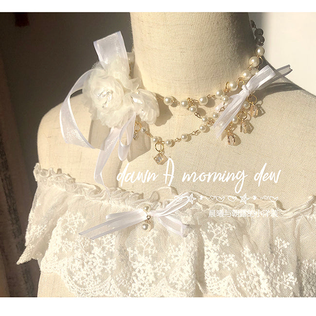 (Buyforme)Dawn and Morning~Flower Wedding Lolita Accessories Headdress Set (necklace) 7812:87218