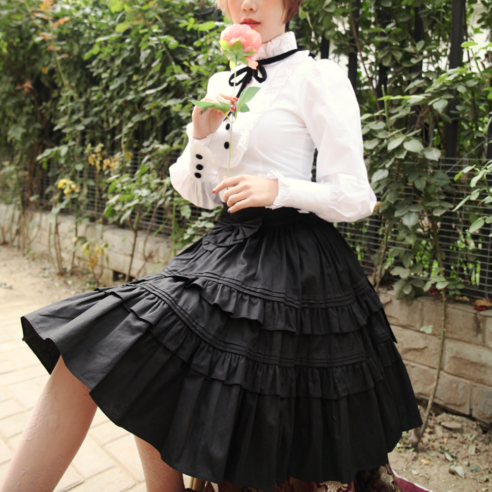 Lace Garden Classic Lolita Black SK Puffy Skirt 42Lolita