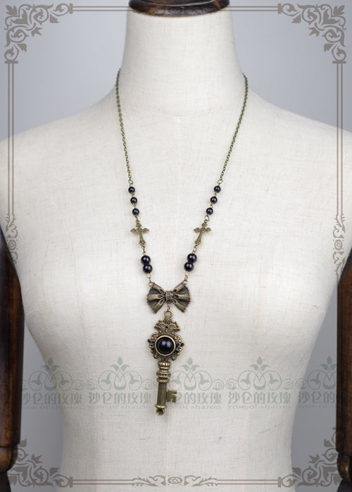 Rose of Sharon~Gothic Lolita Retro Pearl Necklace   
